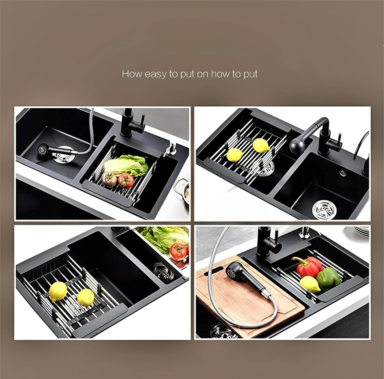 Adjustable Stainless Steel Dish Drying Rack – Expandable Over-the-Sink Drainer Basket for Kitchen Utensils & Vegetables