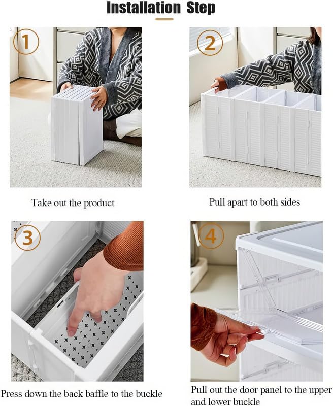 Foldable Shoe Organizer Storage Box – Space-Saving, Dustproof & Durable (3,4,5&6 Step Options)
