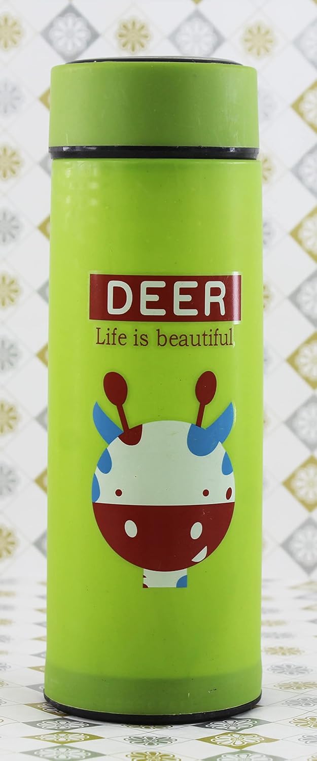 Glass Water bottle Covered with Stylish Cover Combo, 450 ML, Any Set of 2 (multicolours & desigs)