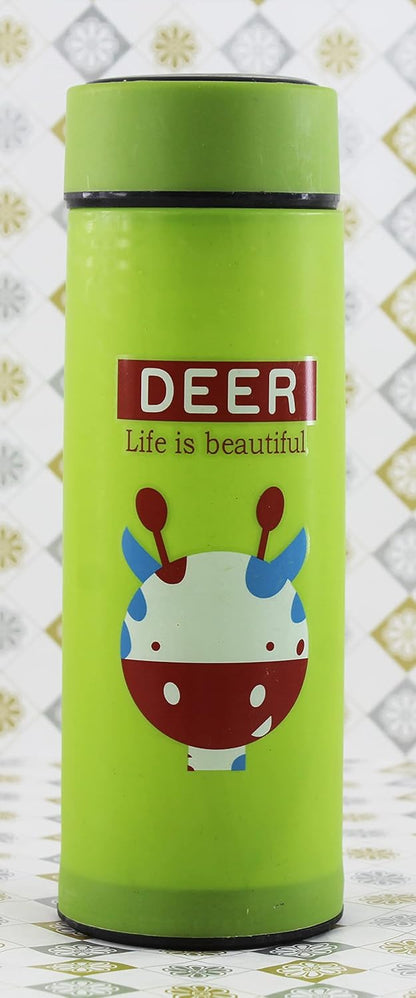 Glass Water bottle Covered with Stylish Cover Combo, 450 ML, Any Set of 2 (multicolours & desigs)