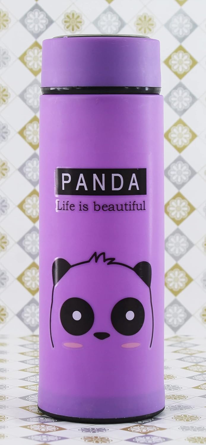 Glass Water bottle Covered with Stylish Cover Combo, 450 ML, Any Set of 2 (multicolours & desigs)