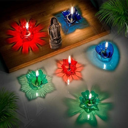 Rangoli Reflective Diya (Set of 12) | 3D Shadow Reflective Diwali Diya