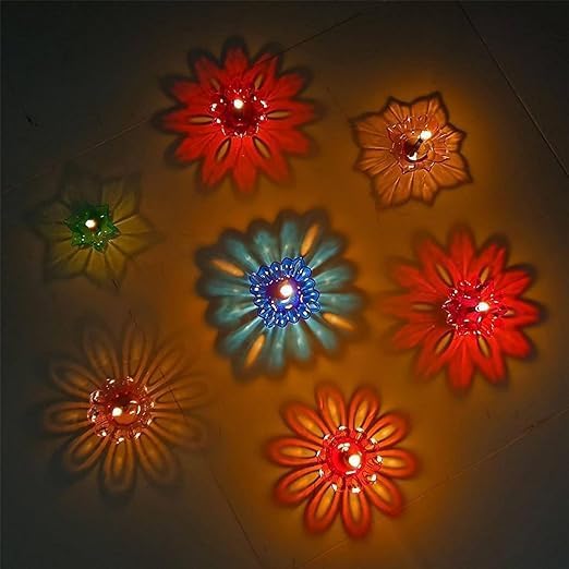 Rangoli Reflective Diya (Set of 12) | 3D Shadow Reflective Diwali Diya