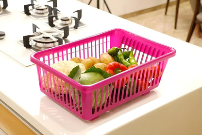 Multi-Purpose 3-in-1 Dish Drying Rack | Large Plastic Kitchen Sink Organizer with Tray & Utensil Holder