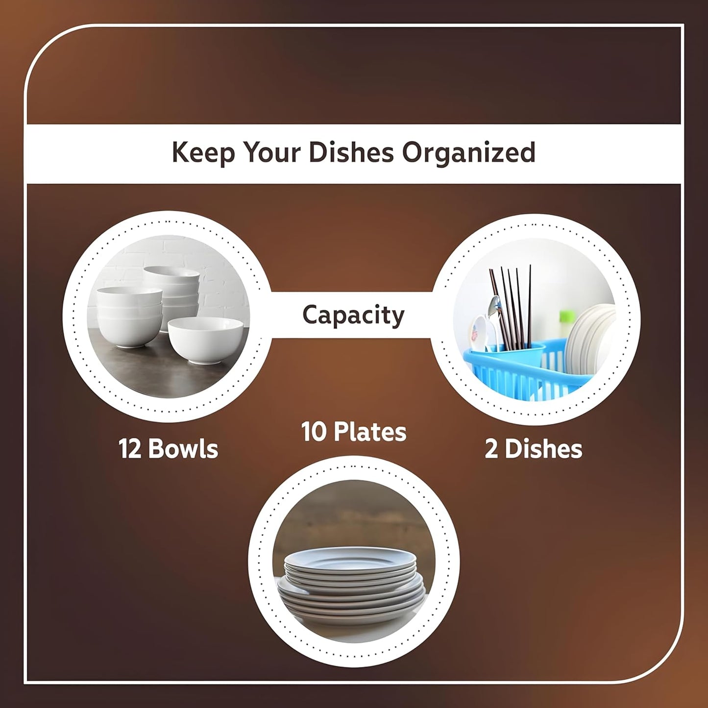 Multi-Purpose 3-in-1 Dish Drying Rack | Large Plastic Kitchen Sink Organizer with Tray & Utensil Holder
