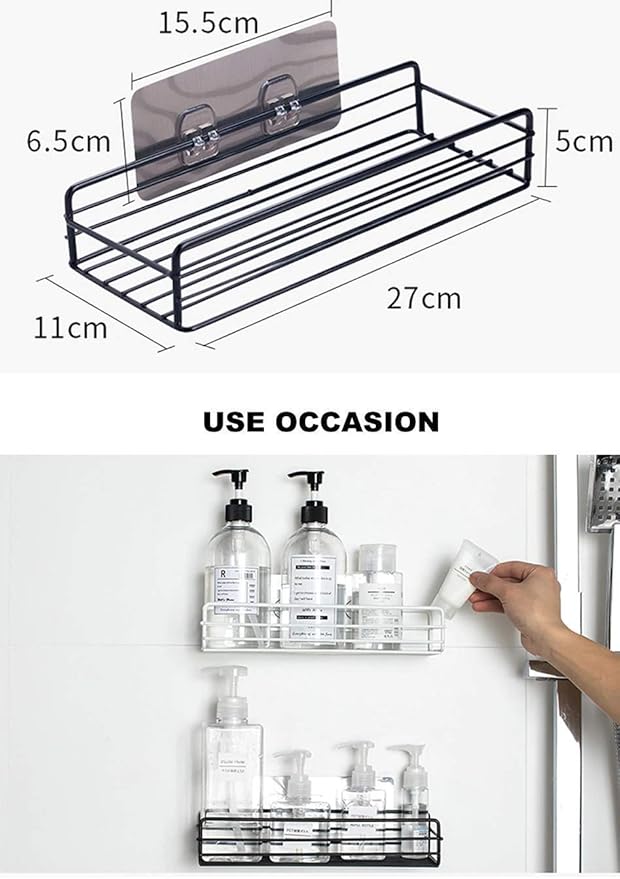 Wall-Mounted Multipurpose Bathroom Shelf – Rustproof & Space-Saving Organizer