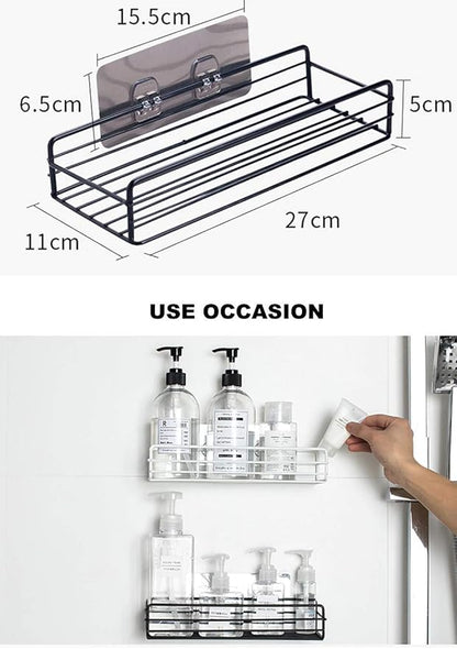 Wall-Mounted Multipurpose Bathroom Shelf – Rustproof & Space-Saving Organizer