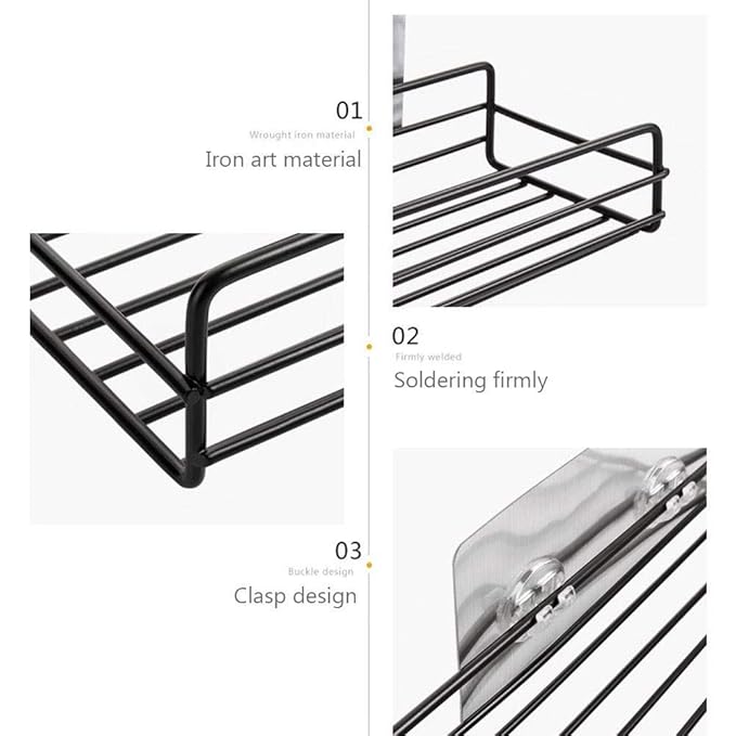 Wall-Mounted Multipurpose Bathroom Shelf – Rustproof & Space-Saving Organizer