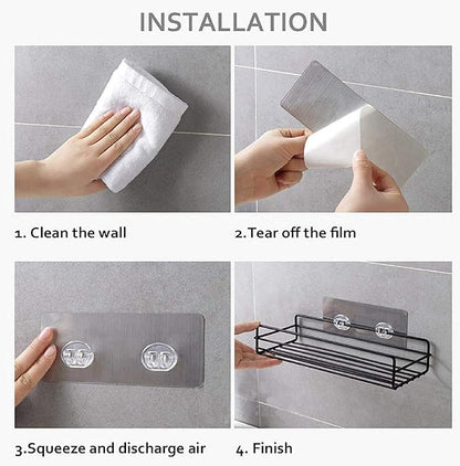 Wall-Mounted Multipurpose Bathroom Shelf – Rustproof & Space-Saving Organizer
