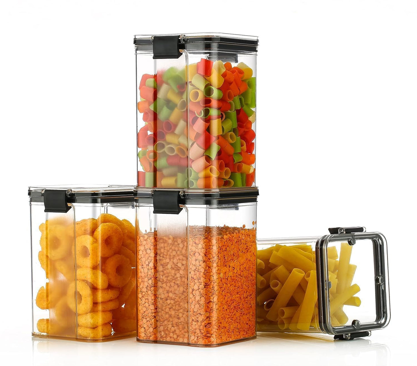 Lock & Lock Medium Airtight Food Storage Container – 1200ml, BPA-Free, Leak-Proof (Set of 4))