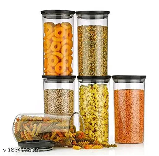 Large Round Airtight Food Storage Container – 1400ml, BPA-Free, Unbreakable (Set of 6)