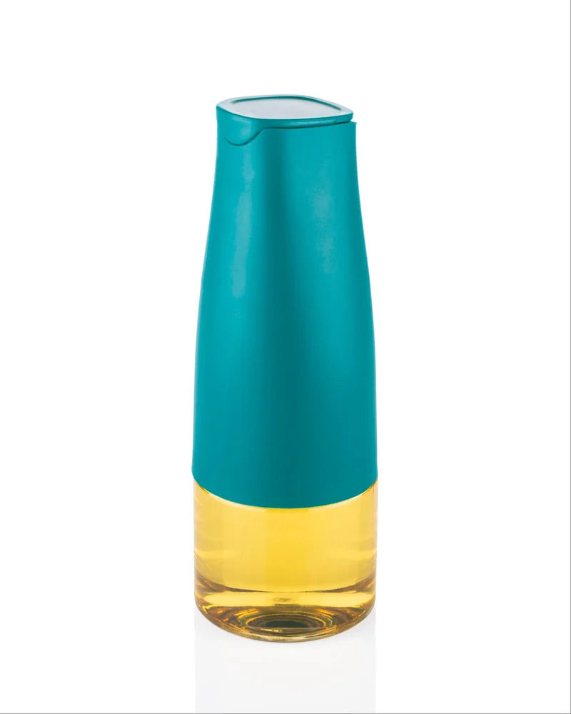 Automatic Gravity Open & Close Cap, Blue-Green Oil Dispenser Bottle 500 ML for Kitchen