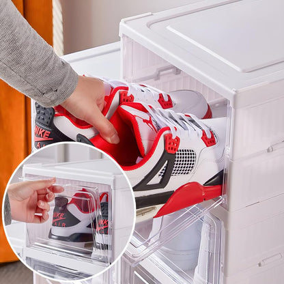 Foldable Shoe Organizer Storage Box – Space-Saving, Dustproof & Durable (3,4,5&6 Step Options)