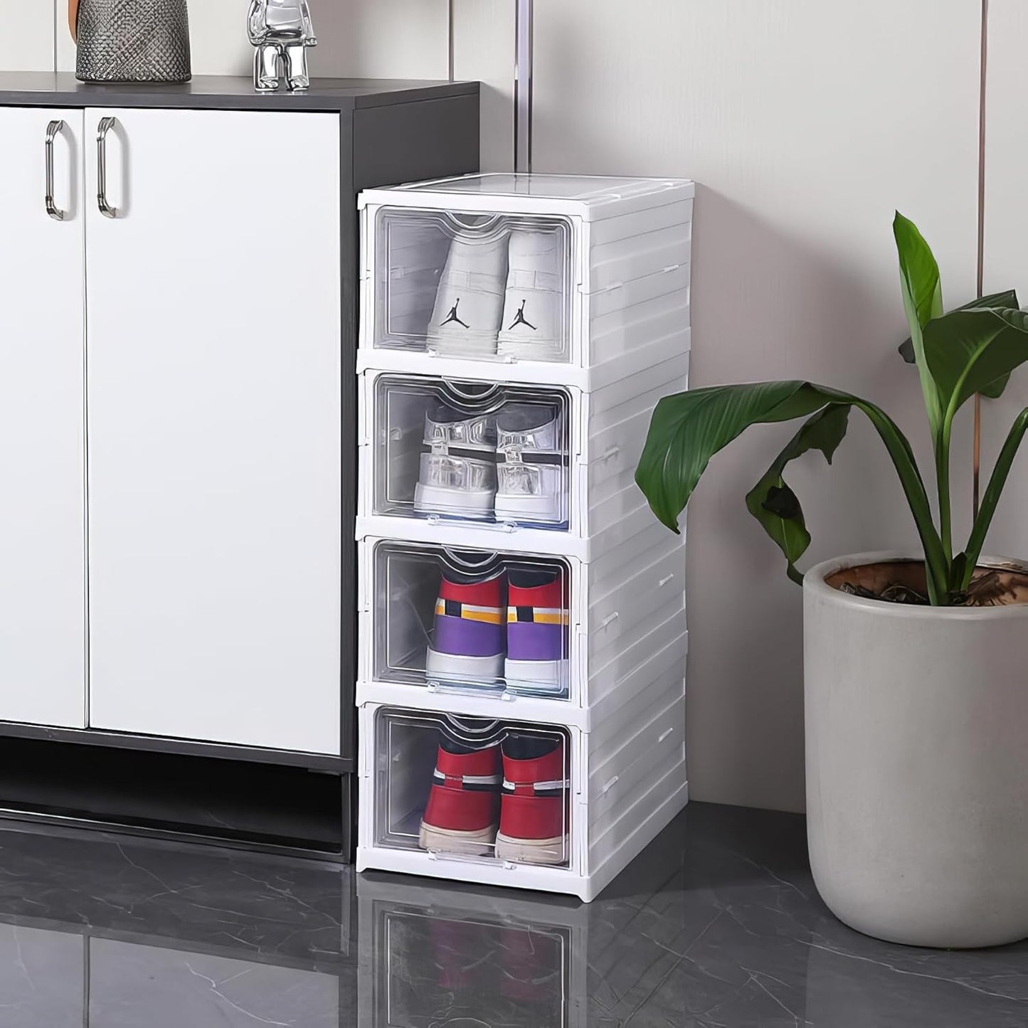 Foldable Shoe Organizer Storage Box – Space-Saving, Dustproof & Durable (3,4,5&6 Step Options)