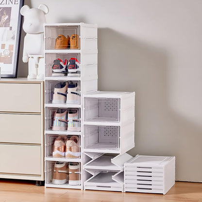 Foldable Shoe Organizer Storage Box – Space-Saving, Dustproof & Durable (3,4,5&6 Step Options)