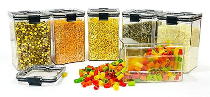 Lock & Lock Large Airtight Food Storage Container – 1700ml, BPA-Free, Transparent(Set of 6)