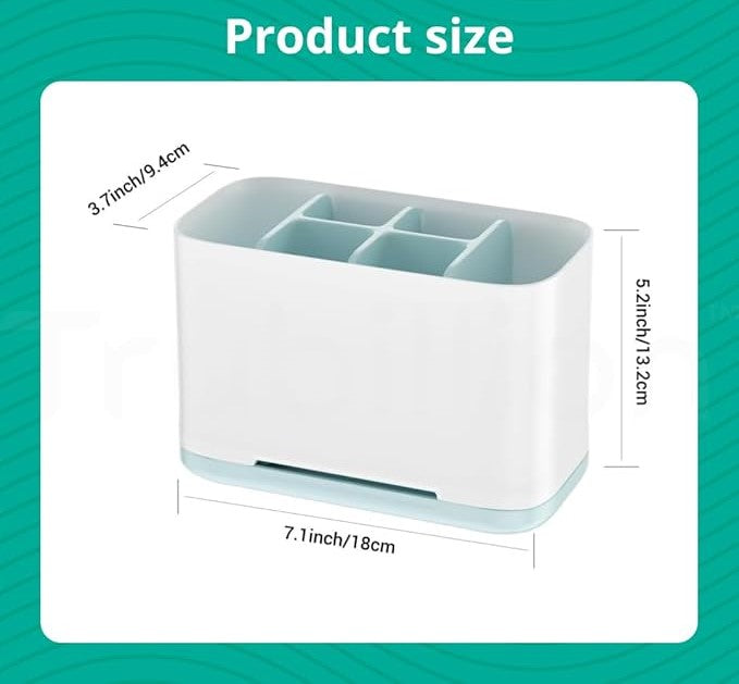 CaddyWell 6-Compartment Multipurpose Storage Organizer – Drainage Design, Detachable for Easy Cleaning